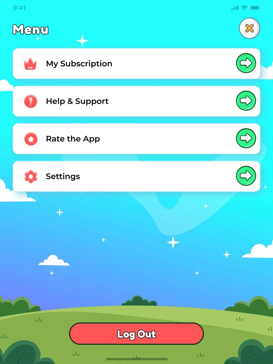 Doodle Meadow Menu screen