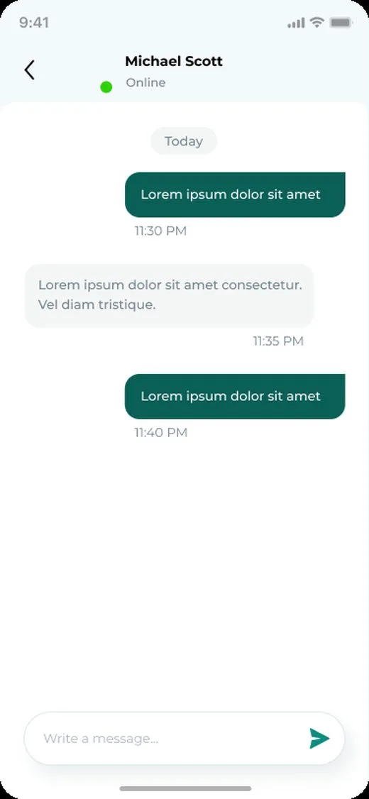 Nutrava Chat screen